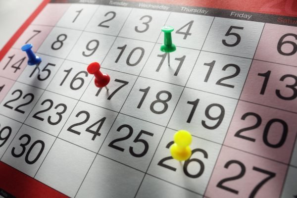 Calendar appointment date Calendar appointment date